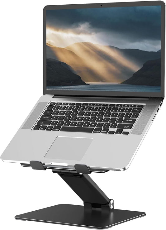 Adjustable Laptop Stand for Desk, Metal Foldable Laptop Riser
