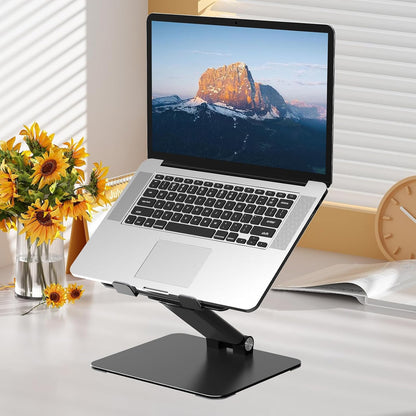 Adjustable Laptop Stand for Desk, Metal Foldable Laptop Riser