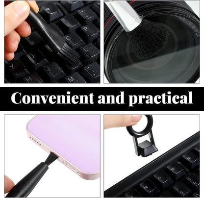 11 Pcs Mini Keyboard Cleaning Brushes Kit, Mini Anti Static Brush with Keycap Puller Tweezers, Dust Cleaning Brushes for Electronic Devices Computer Motherboard Fans Camera Small Space
