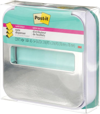 Note Dispenser, White, 1 Dispenser, 1 Pad, 45 Sheets