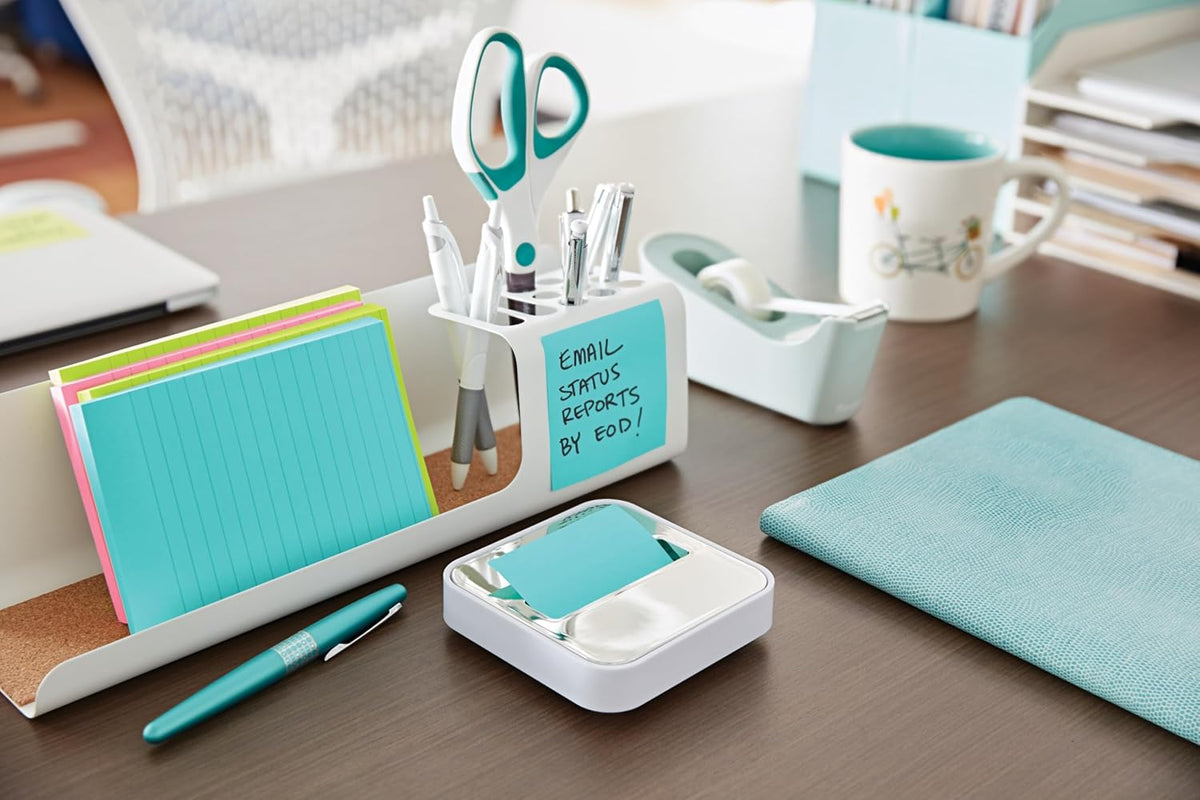 Note Dispenser, White, 1 Dispenser, 1 Pad, 45 Sheets
