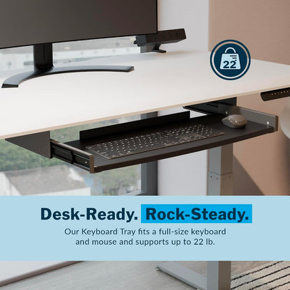 Slide-Out Keyboard Tray – Black