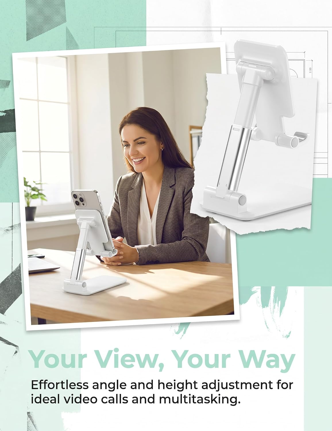 Phone Stand for Desk Cell Phone Holder Stands for iPhones