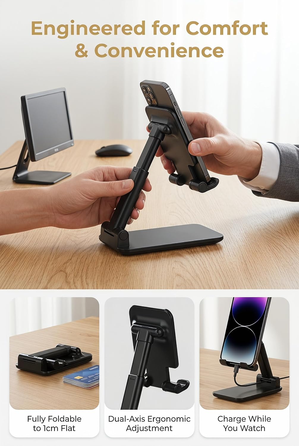 Phone Stand for Desk Cell Phone Holder Stands for iPhones