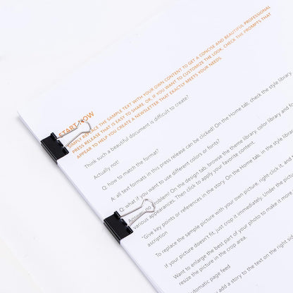 Sturdy Binder Clips, Office Supplies, Small 0.75 in, Document Organizing, School Supplies, Black