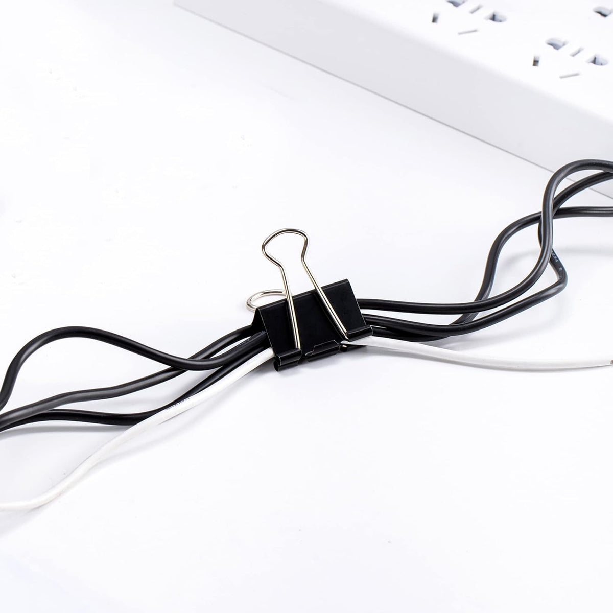 Sturdy Binder Clips, Office Supplies, Small 0.75 in, Document Organizing, School Supplies, Black