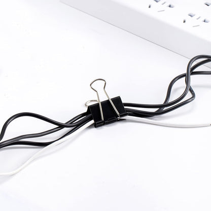 Sturdy Binder Clips, Office Supplies, Small 0.75 in, Document Organizing, School Supplies, Black
