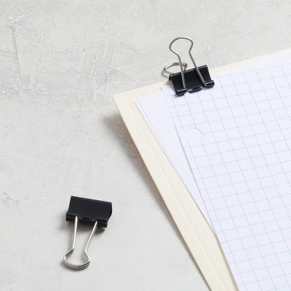 Sturdy Binder Clips, Office Supplies, Small 0.75 in, Document Organizing, School Supplies, Black