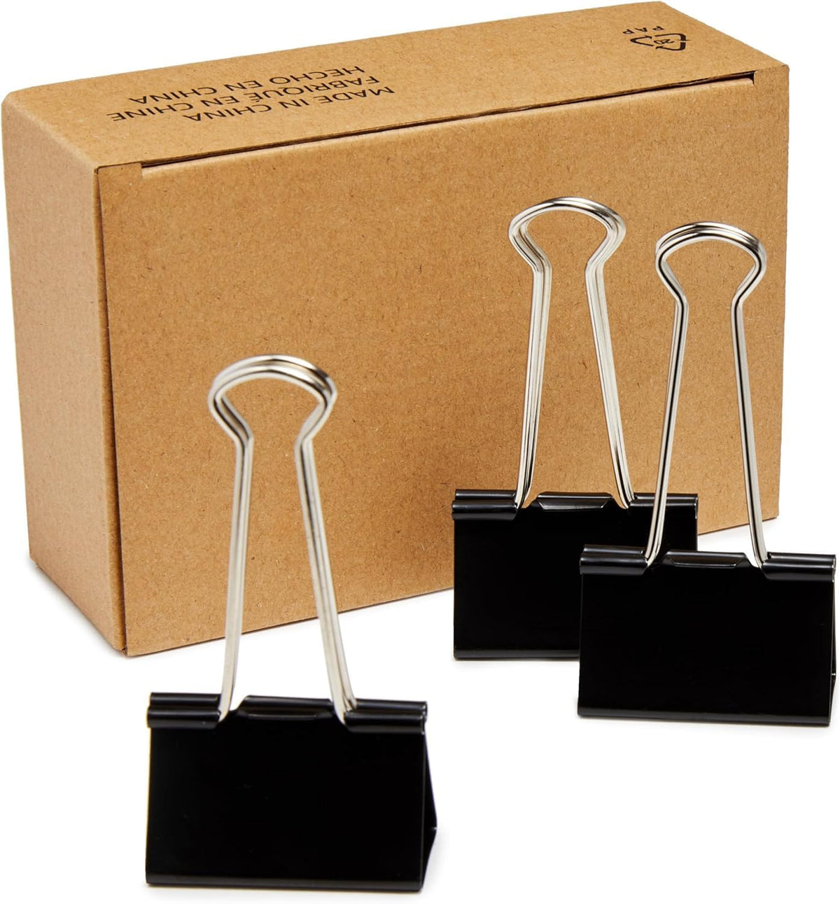 Sturdy Binder Clips, Office Supplies, Small 0.75 in, Document Organizing, School Supplies, Black