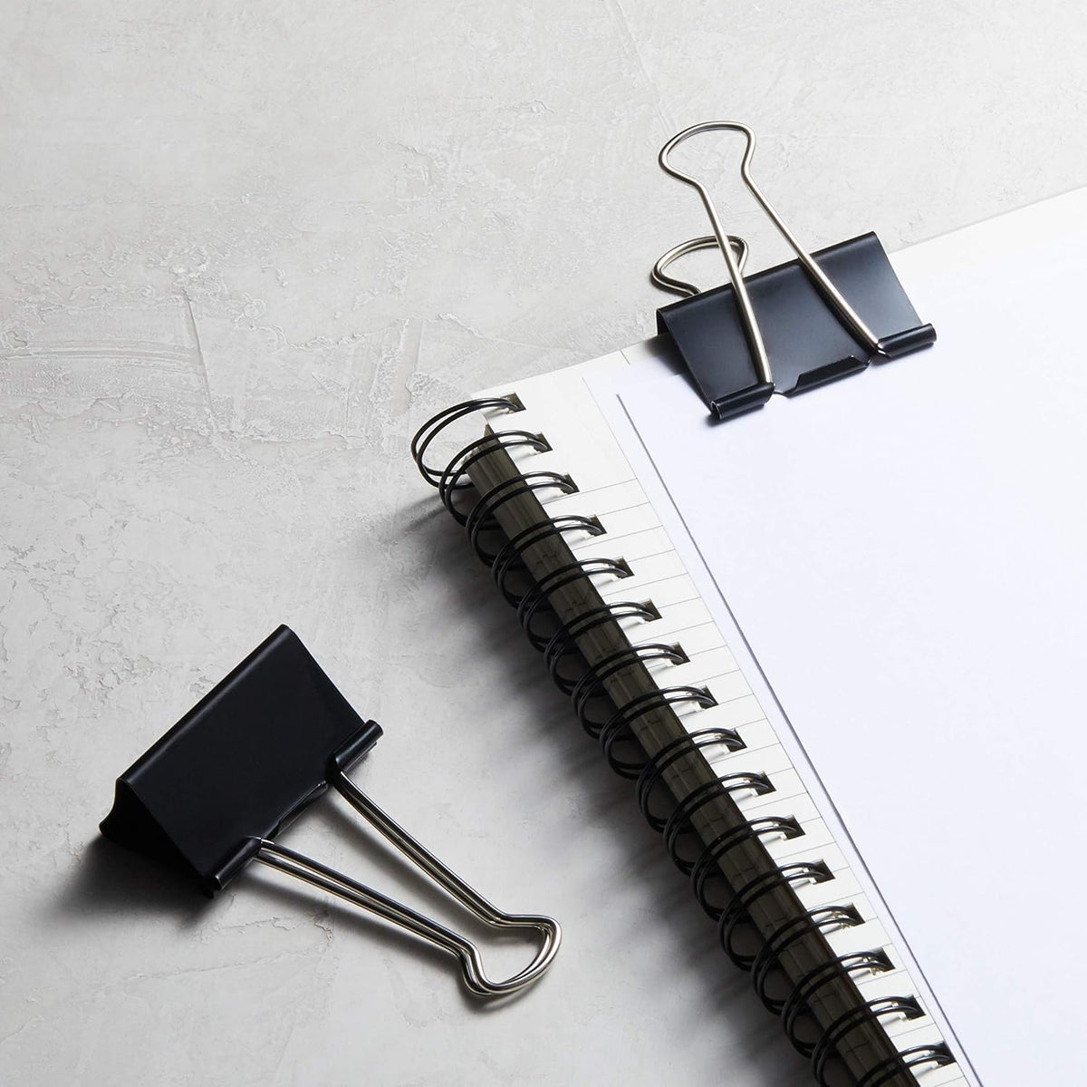 Sturdy Binder Clips, Office Supplies, Small 0.75 in, Document Organizing, School Supplies, Black