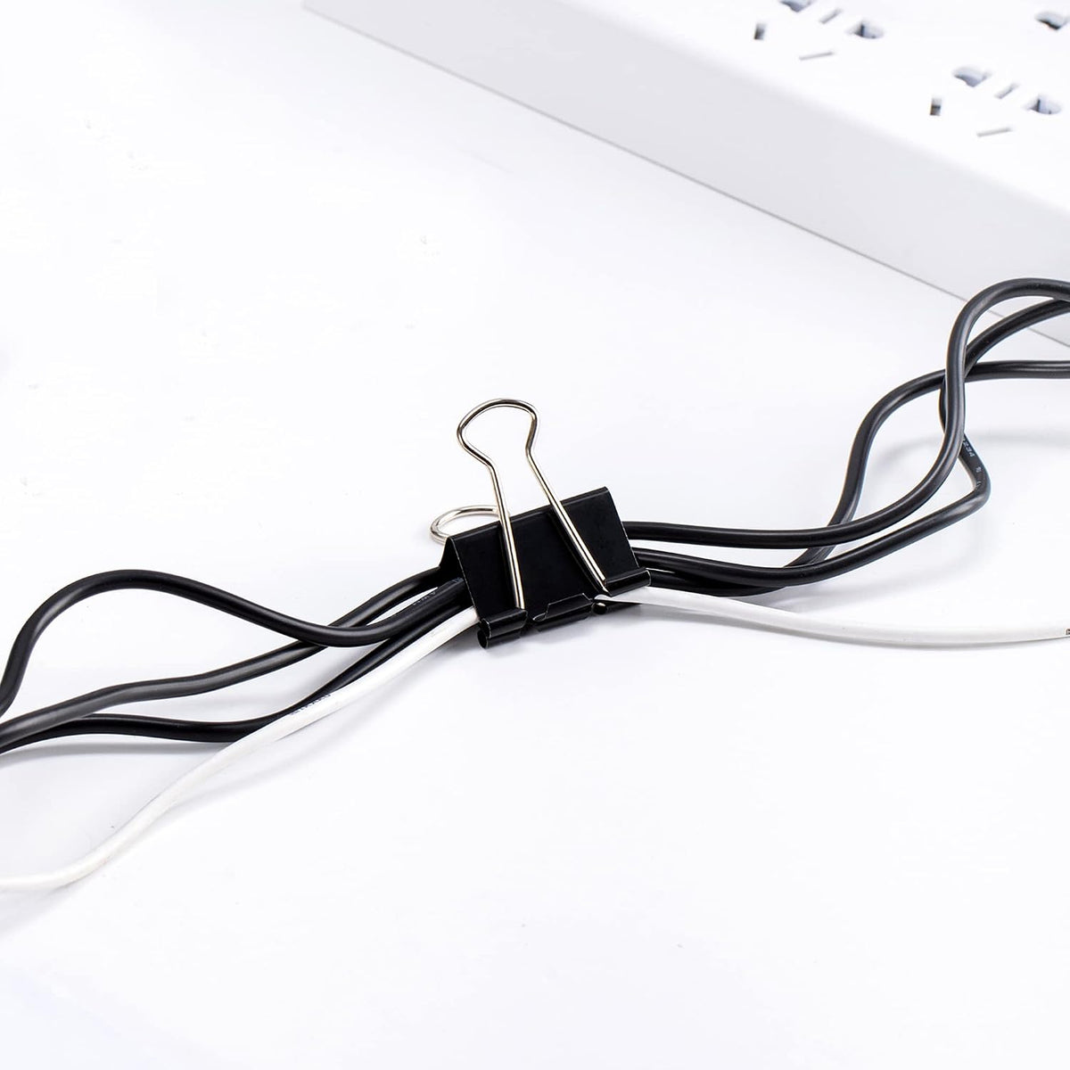 Sturdy Binder Clips, Office Supplies, Small 0.75 in, Document Organizing, School Supplies, Black