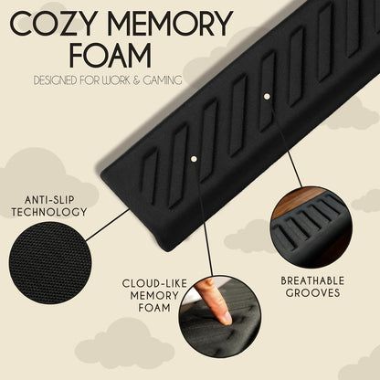 Desk Edge Cushion, Extra Long 28 Inch Arm Rest Pad for Desk, Memory Foam