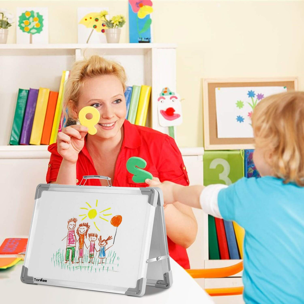 Dry Erase Board 16x12 Inches Double Sided Magnetic Small Whiteboard