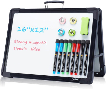 Dry Erase Board 16x12 Inches Double Sided Magnetic Small Whiteboard