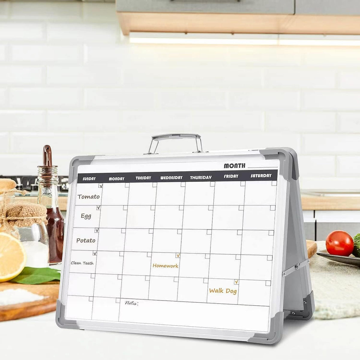 Dry Erase Board 16x12 Inches Double Sided Magnetic Small Whiteboard