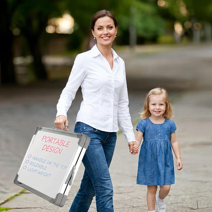 Dry Erase Board 16x12 Inches Double Sided Magnetic Small Whiteboard