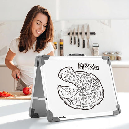 Dry Erase Board 16x12 Inches Double Sided Magnetic Small Whiteboard