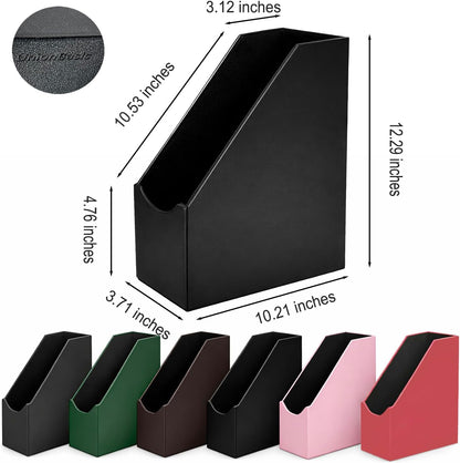 Leatherette Magazine File Holder, Malachite Green