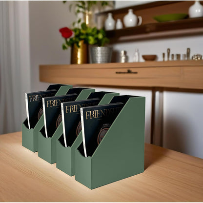Leatherette Magazine File Holder, Malachite Green