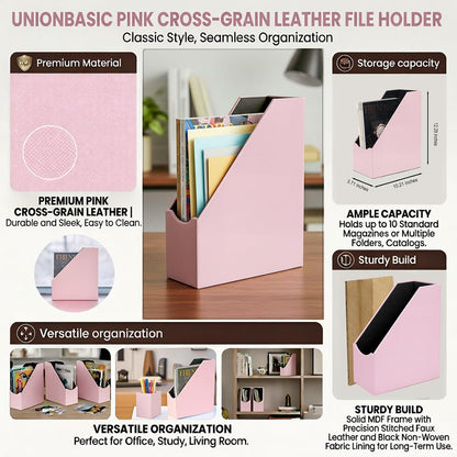Leatherette Magazine File Holder, Malachite Green