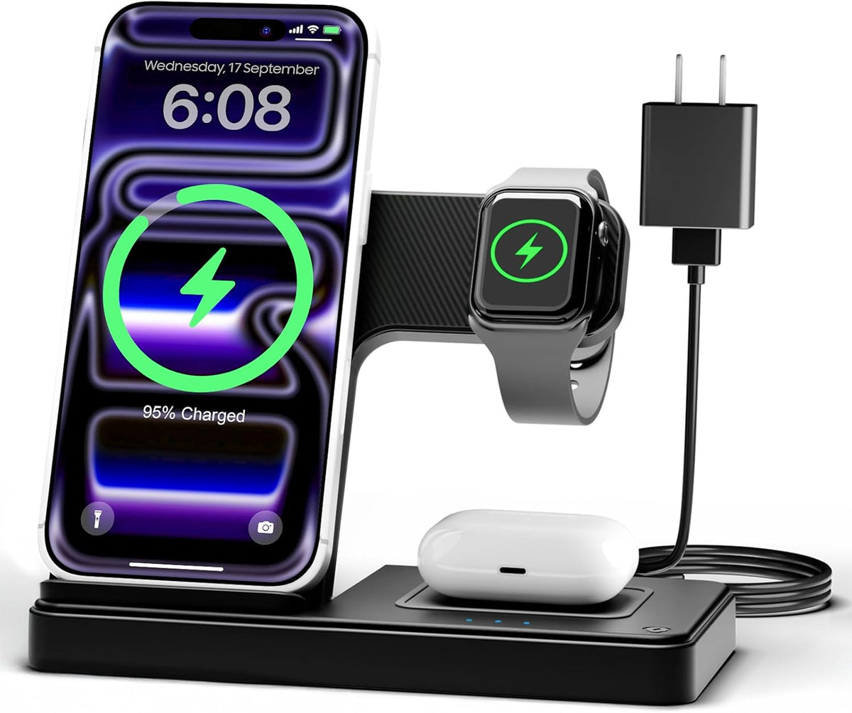 Wireless Charger iPhone Charging Station for Apple Multiple Devices
