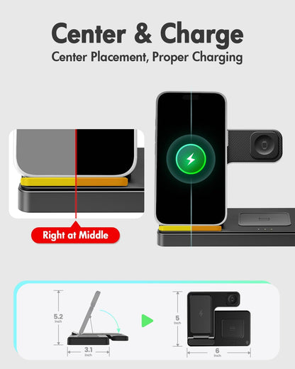 Wireless Charger iPhone Charging Station for Apple Multiple Devices