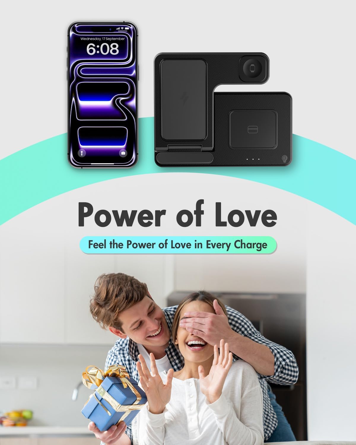 Wireless Charger iPhone Charging Station for Apple Multiple Devices