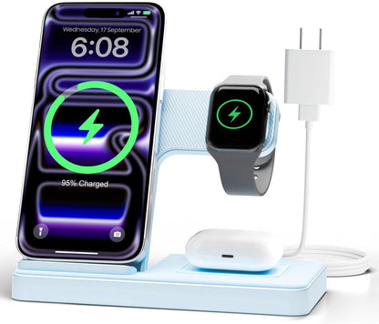 Wireless Charger iPhone Charging Station for Apple Multiple Devices