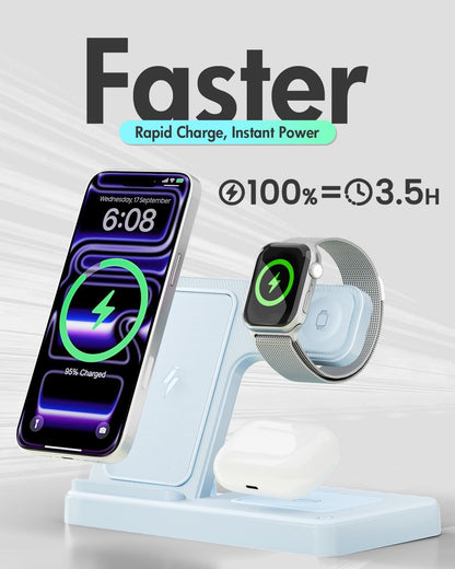 Wireless Charger iPhone Charging Station for Apple Multiple Devices