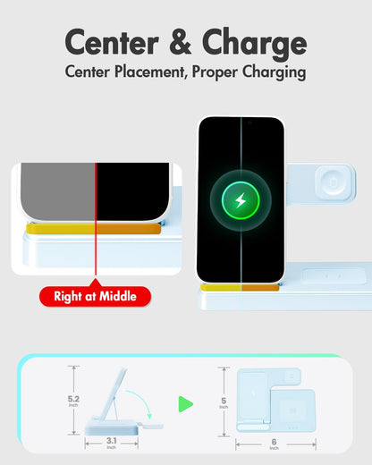 Wireless Charger iPhone Charging Station for Apple Multiple Devices