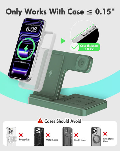 Wireless Charger iPhone Charging Station for Apple Multiple Devices