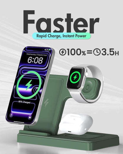 Wireless Charger iPhone Charging Station for Apple Multiple Devices