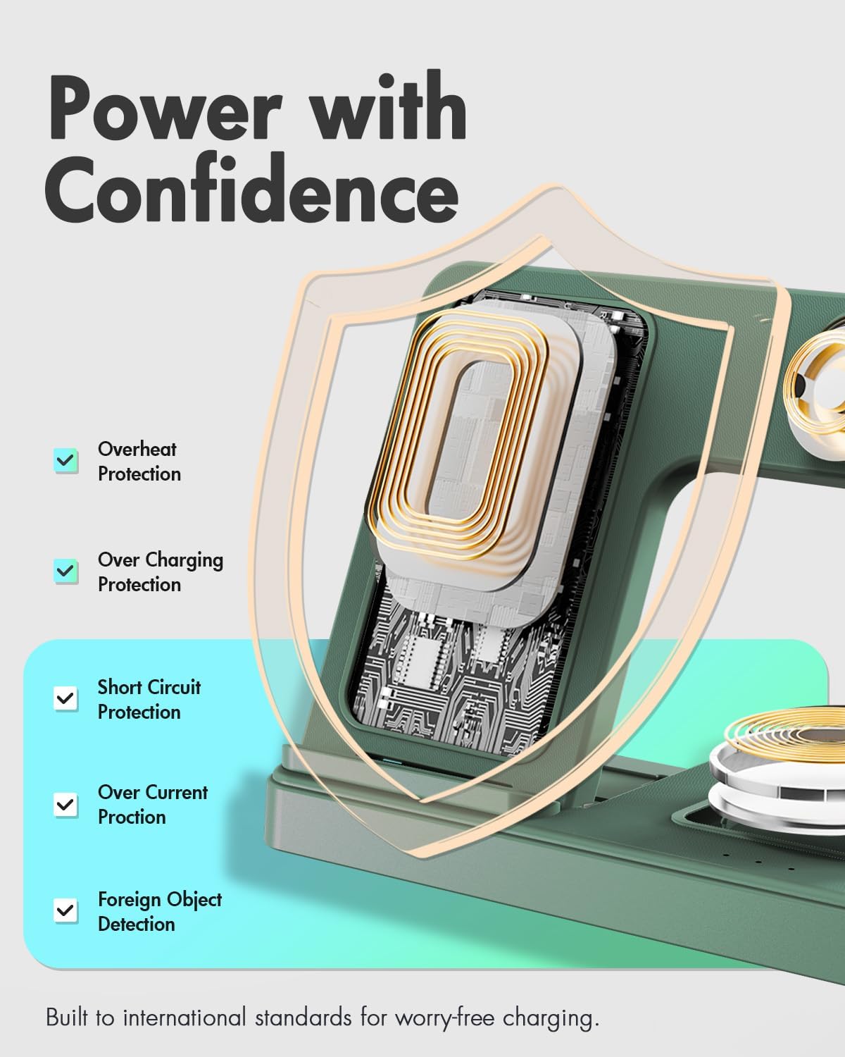 Wireless Charger iPhone Charging Station for Apple Multiple Devices