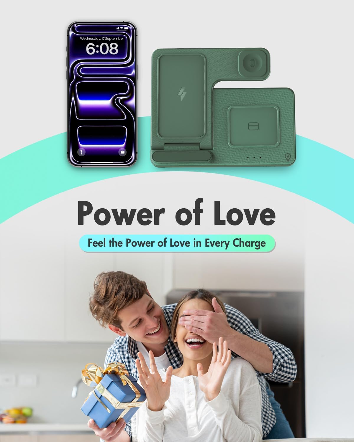 Wireless Charger iPhone Charging Station for Apple Multiple Devices