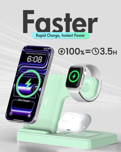 Wireless Charger iPhone Charging Station for Apple Multiple Devices