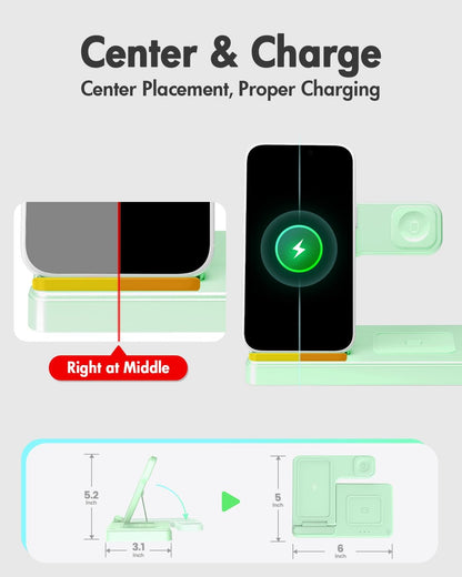 Wireless Charger iPhone Charging Station for Apple Multiple Devices