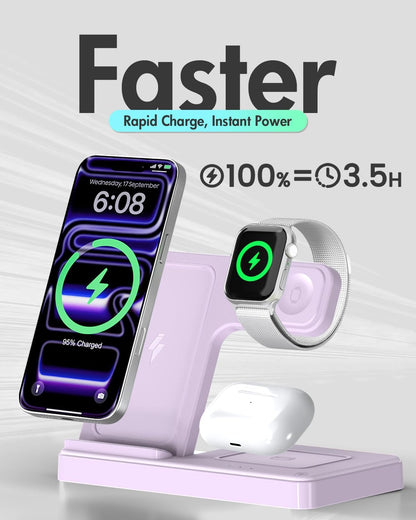 Wireless Charger iPhone Charging Station for Apple Multiple Devices