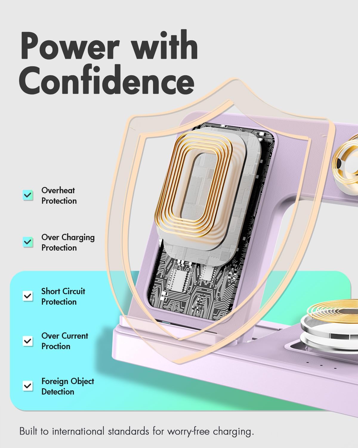 Wireless Charger iPhone Charging Station for Apple Multiple Devices
