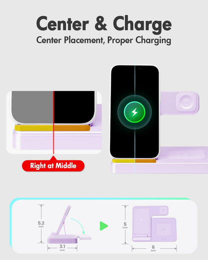 Wireless Charger iPhone Charging Station for Apple Multiple Devices