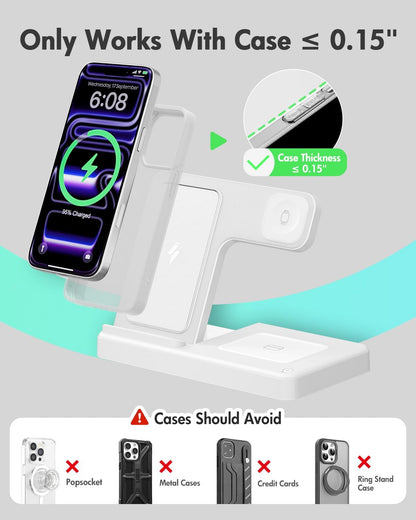 Wireless Charger iPhone Charging Station for Apple Multiple Devices