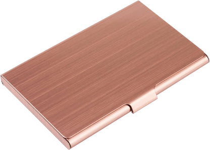 Slim Business Card Case for Men & Women, Pocket Metal Case, Professional Stainless Steel Business Card Holders, Purse Name Card Holder, Buckle Style Shut, Black