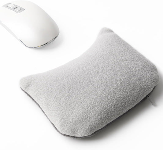 Large Mouse Wrist Rest Bean Bag, Ergonomic Mouse Support Pad Filled Ergo Beads for Computer, Laptop, PC Gaming (Gray)