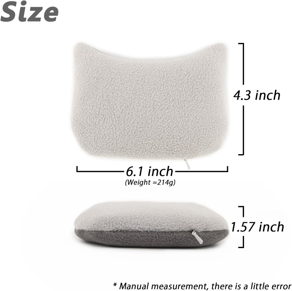 Large Mouse Wrist Rest Bean Bag, Ergonomic Mouse Support Pad Filled Ergo Beads for Computer, Laptop, PC Gaming (Gray)