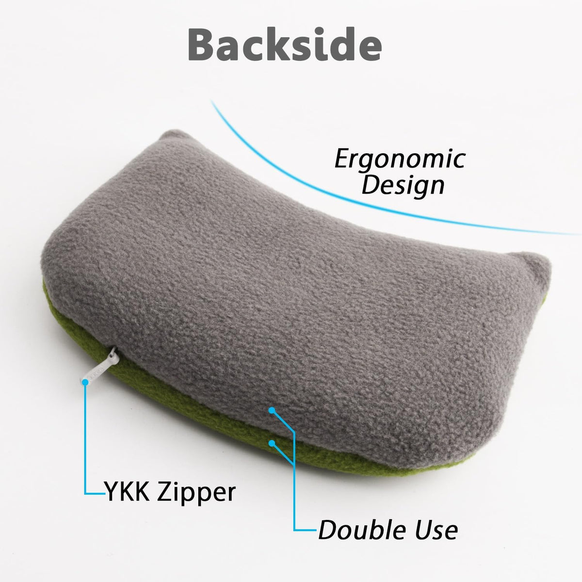 Large Mouse Wrist Rest Bean Bag, Ergonomic Mouse Support Pad Filled Ergo Beads for Computer, Laptop, PC Gaming (Gray)