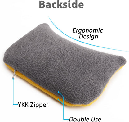 Large Mouse Wrist Rest Bean Bag, Ergonomic Mouse Support Pad Filled Ergo Beads for Computer, Laptop, PC Gaming (Gray)