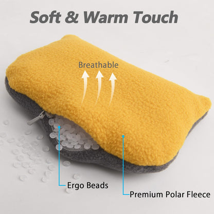 Large Mouse Wrist Rest Bean Bag, Ergonomic Mouse Support Pad Filled Ergo Beads for Computer, Laptop, PC Gaming (Gray)