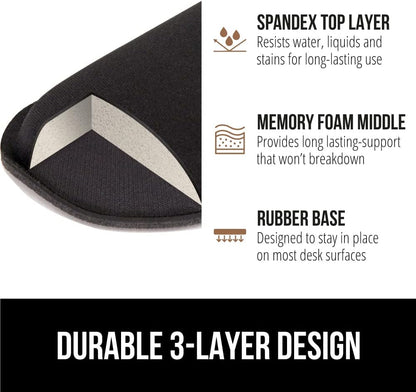 Memory Foam Wrist Rest for Computer Keyboard, 2 Piece Black