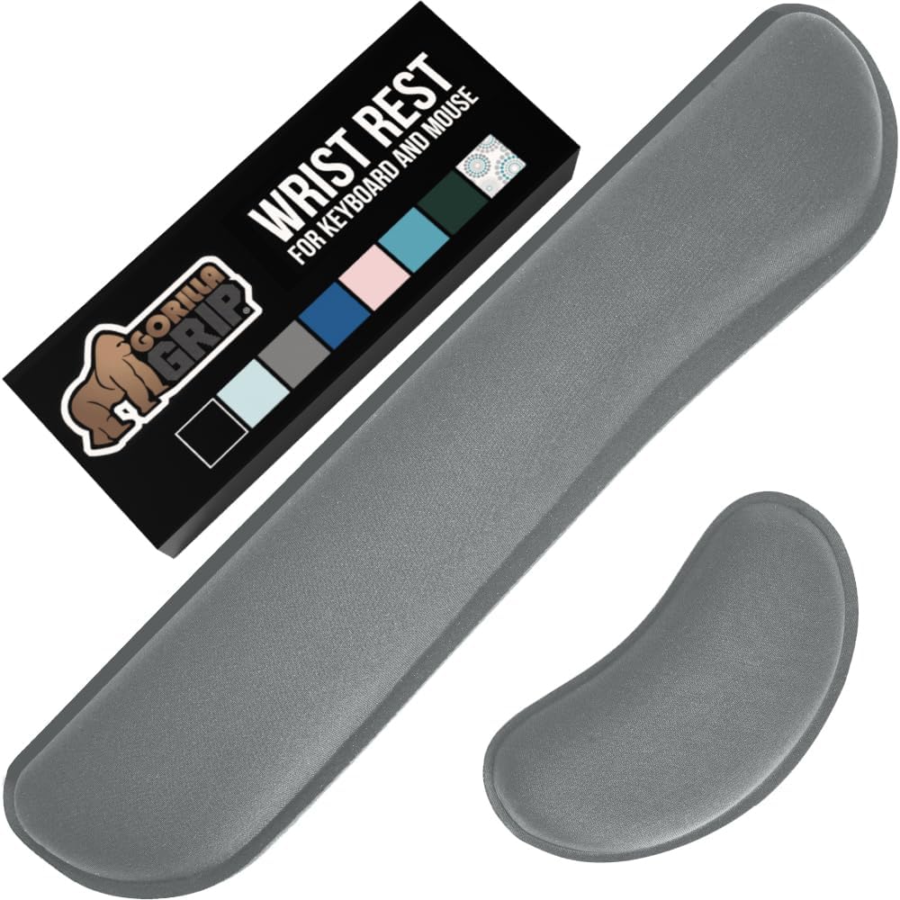 Memory Foam Wrist Rest for Computer Keyboard, 2 Piece Black