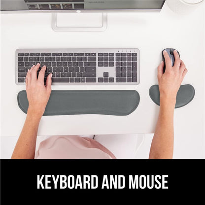 Memory Foam Wrist Rest for Computer Keyboard, 2 Piece Black