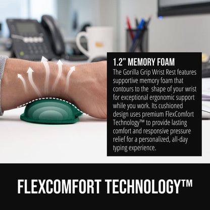 Memory Foam Wrist Rest for Computer Keyboard, 2 Piece Black
